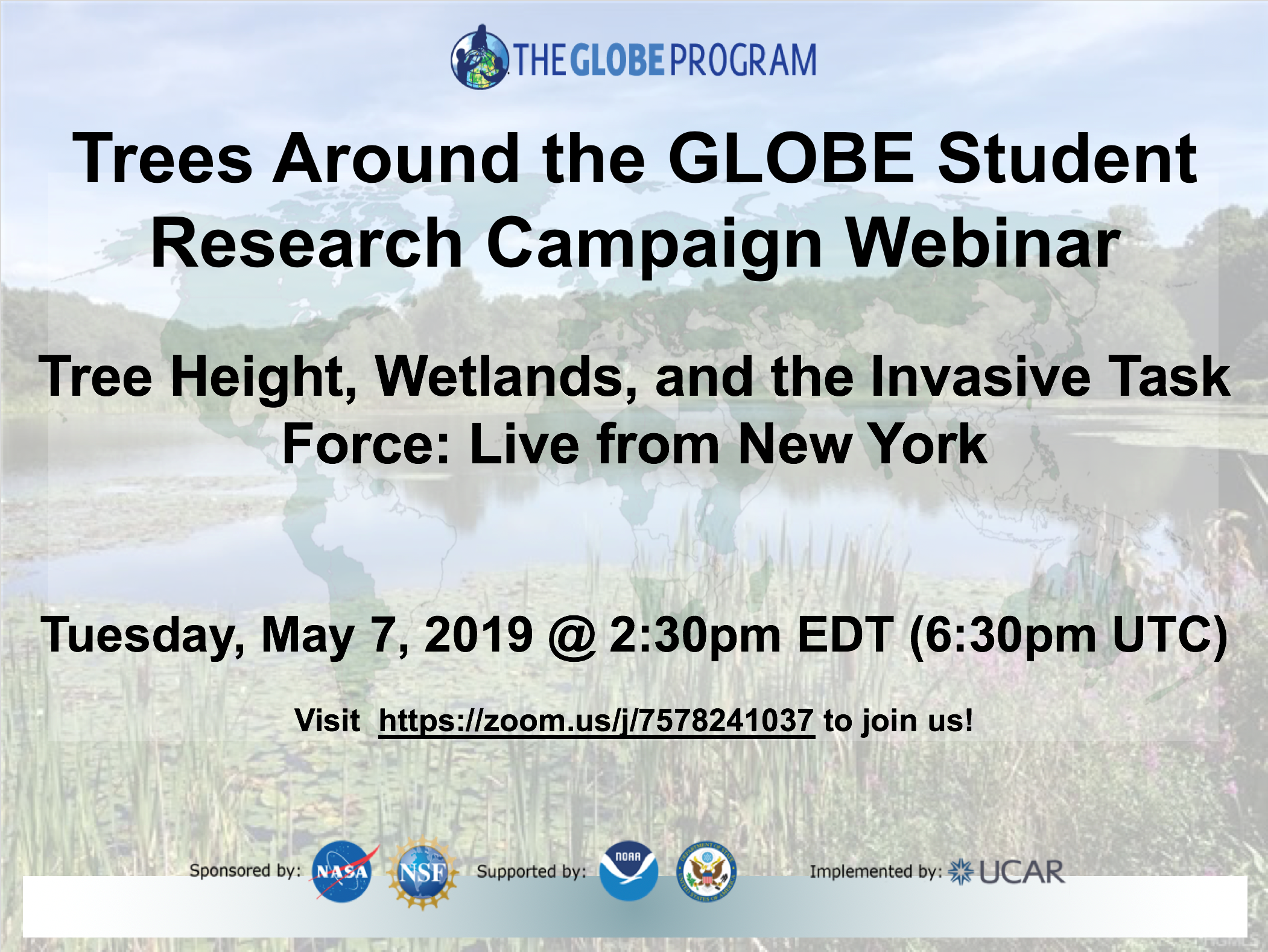 Trees Around the GLOBE shareable for 07 May webinar