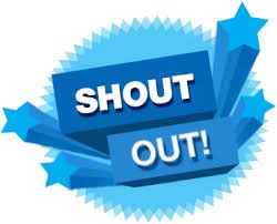 A graphic that reads, "Shout Out!"