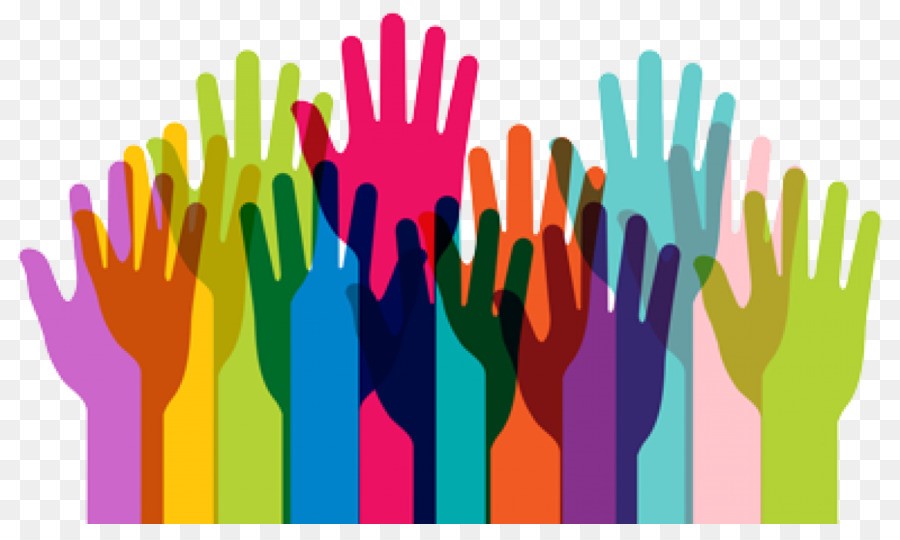Graphic of a wide variety of hands, all colors, shapes, sizes
