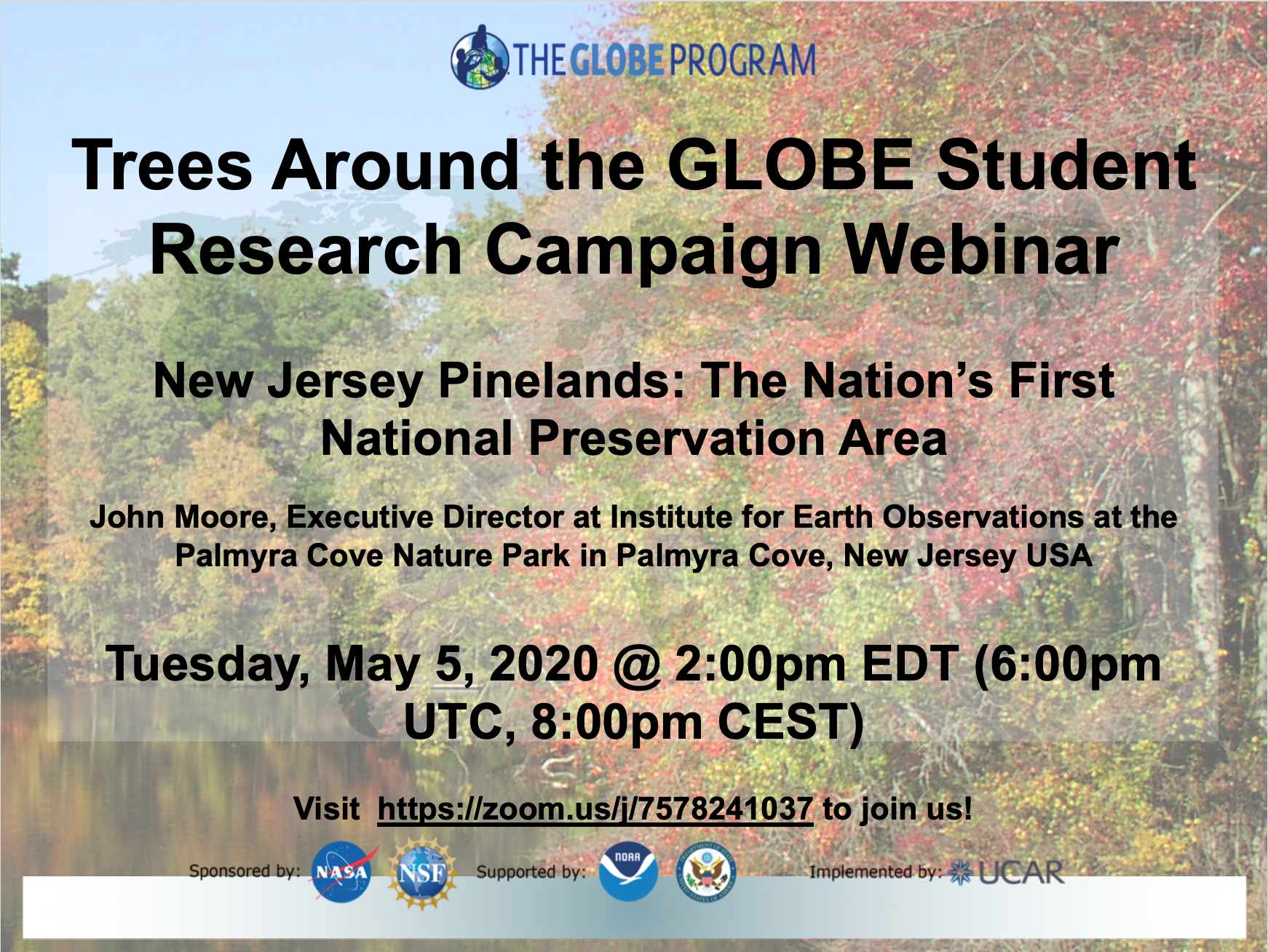 Trees Around the GLOBE Student Research Campaign 05 May webinar shareable