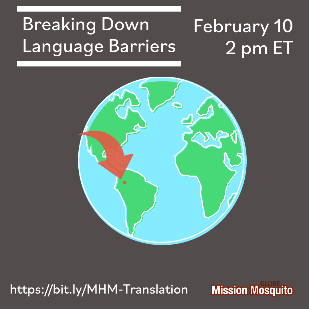 GMM 10 February webinar shareable, showing the Earth with an arrow pointing to Colombia
