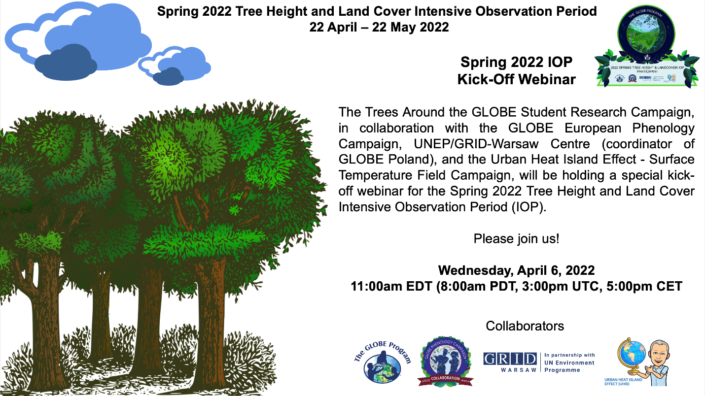 Trees Campaign Spring Collaborative IOP Shareable, with a description of the webinar