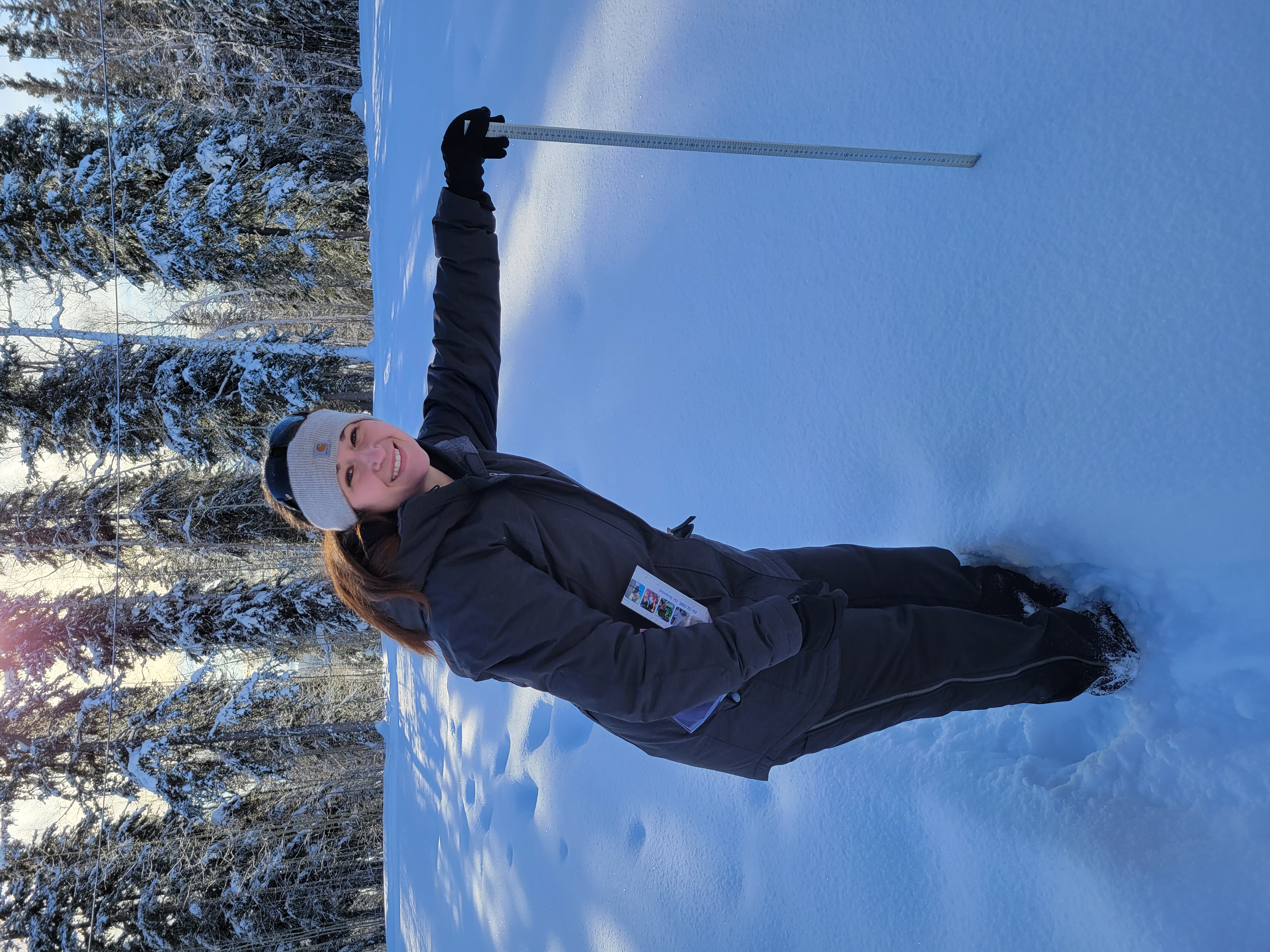 Kaila Banister Measuring Snow