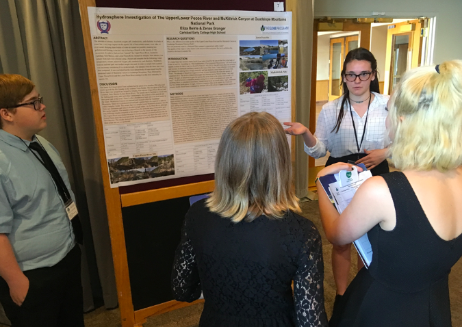 MULTI STEM Research Assistant and Pre-service Teacher Cassie Hayter served as a reviewer at the 2018 SW Region SRS in Boulder, Colorado.